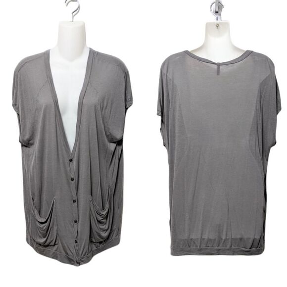 7 FOR ALL MANKIND Silk Blend Oversized Loose Long Lightweight Cardigan XS - Picture 1 of 7